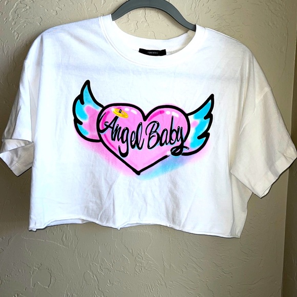 Angel Baby Cropped Tee - Picture 1 of 3